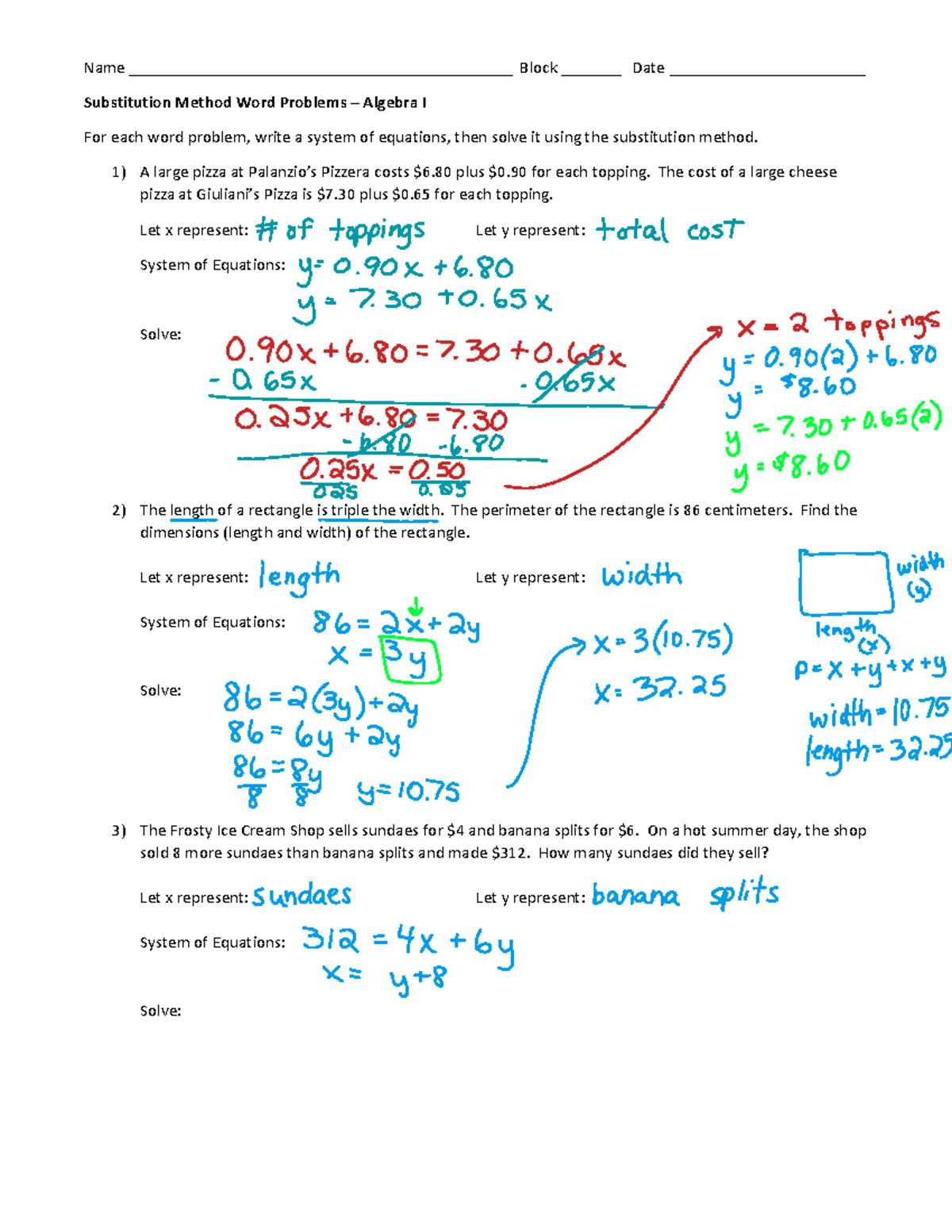 Kami+Export+ +Substitution+Word+Problems   Name