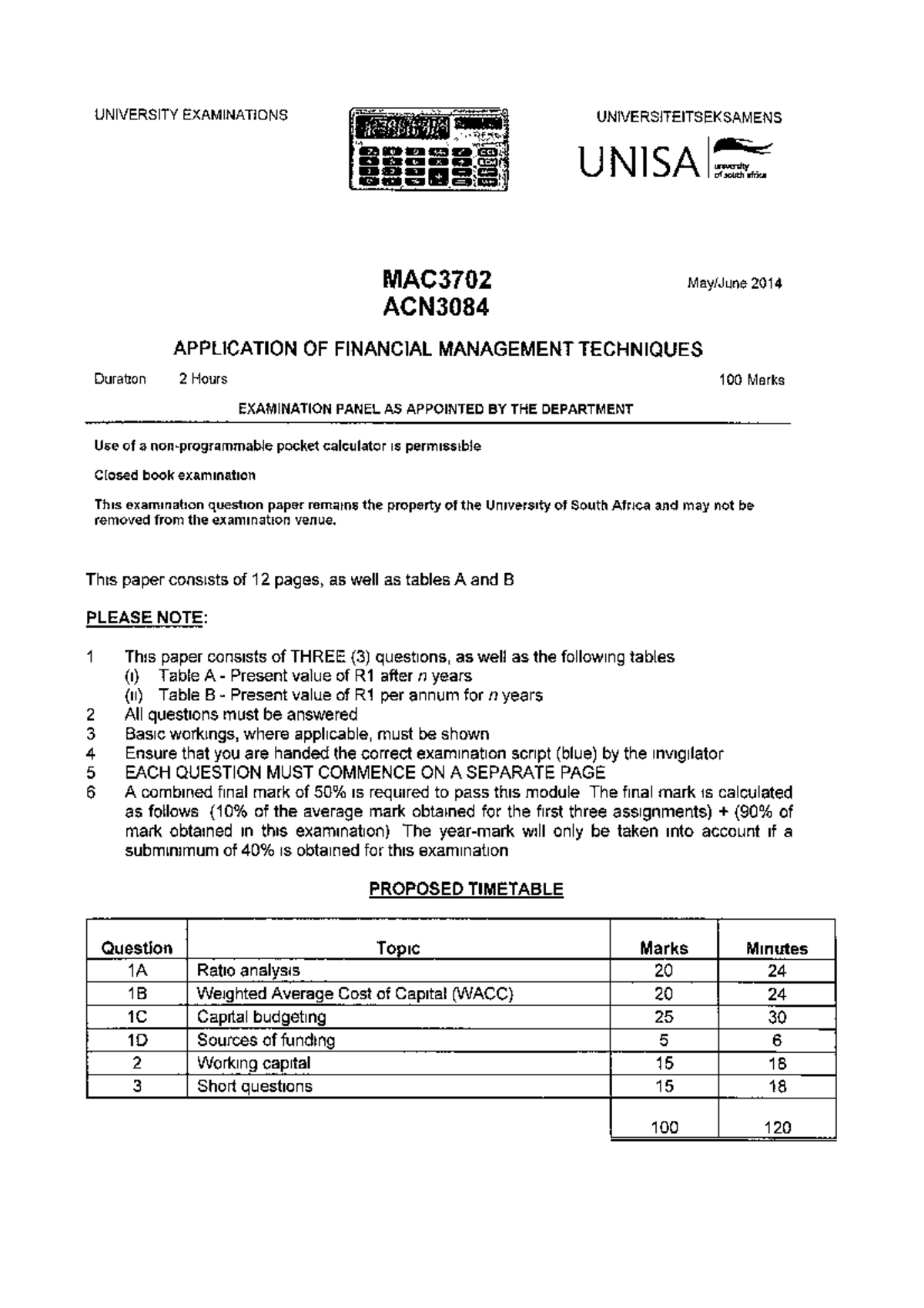 MAC3702-2014 E-May Jun - MAC3702 - Studocu