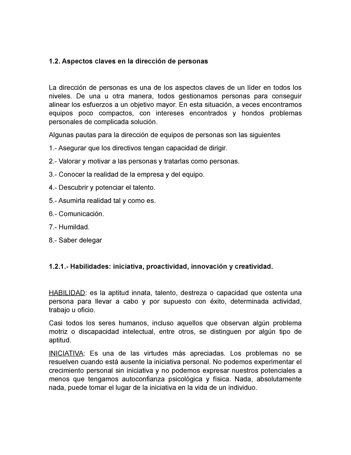 Apuntes Aspectos Claves En La Direcci N De Personas La Direcci N De Personas Es Una De Los