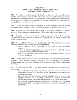 Cost Accounting Solution Manual Ch01 - CHAPTER 1 THE MANAGER AND ...