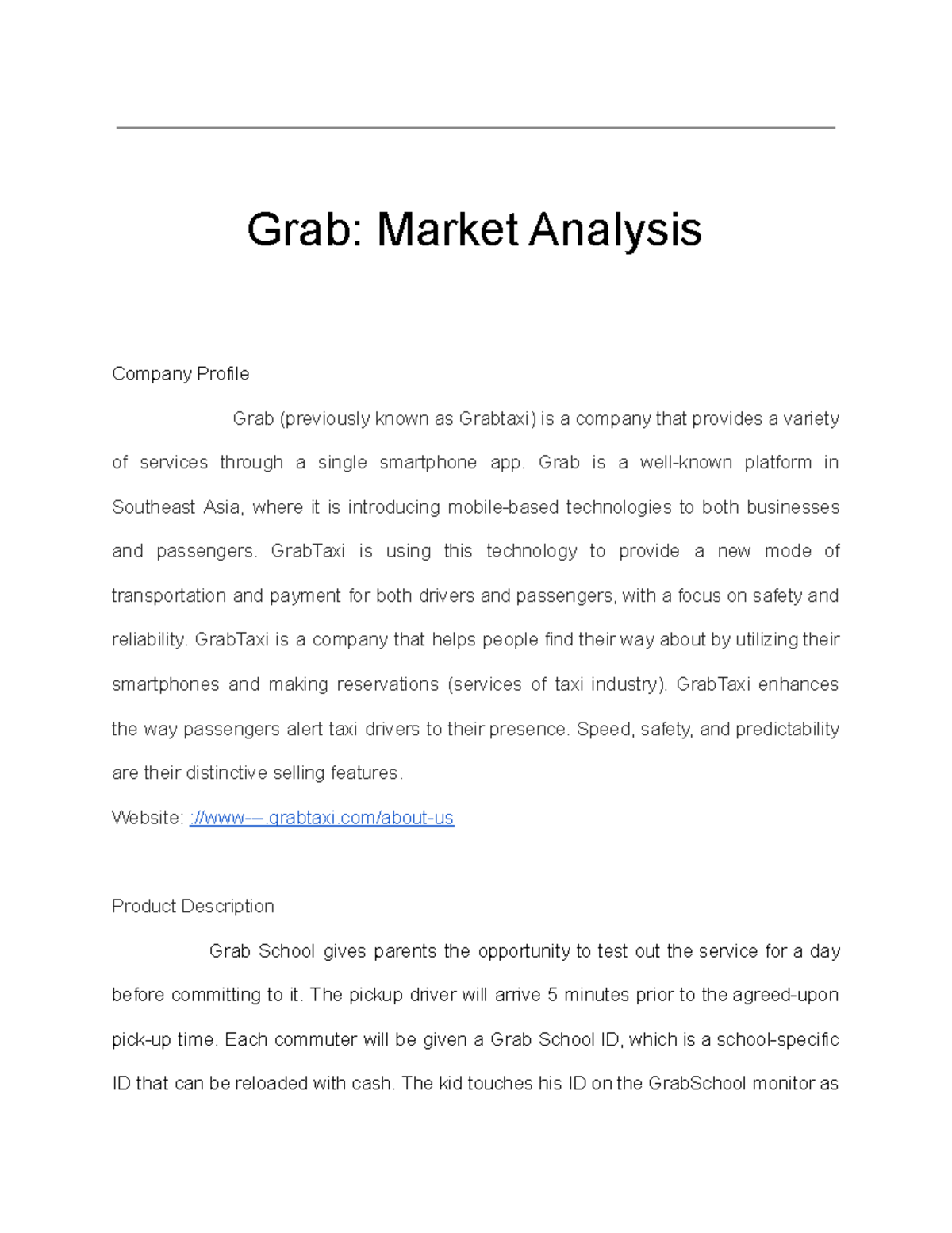 Market Data Analysis - Grab: Market Analysis Company Profile Grab ...