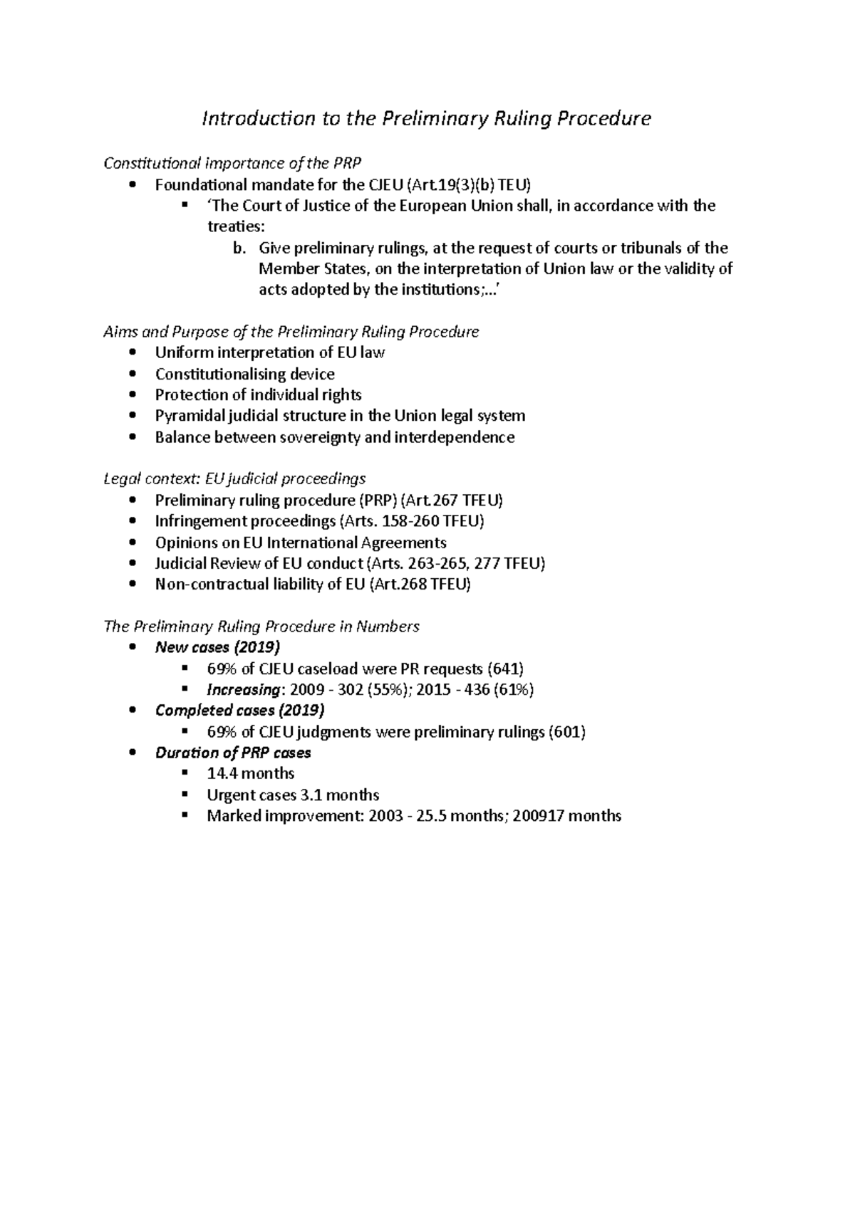 Introduction to the Preliminary Ruling Procedure - Introduction to the ...