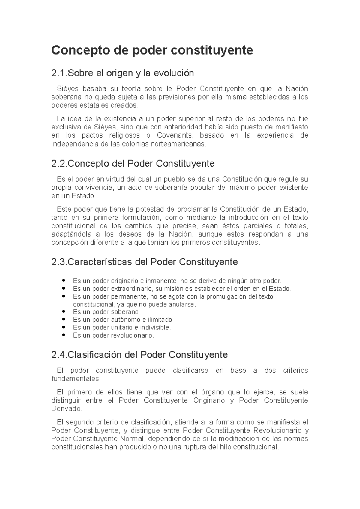 Concepto de poder constituyente - 1 el origen y la evolución Siéyes ...