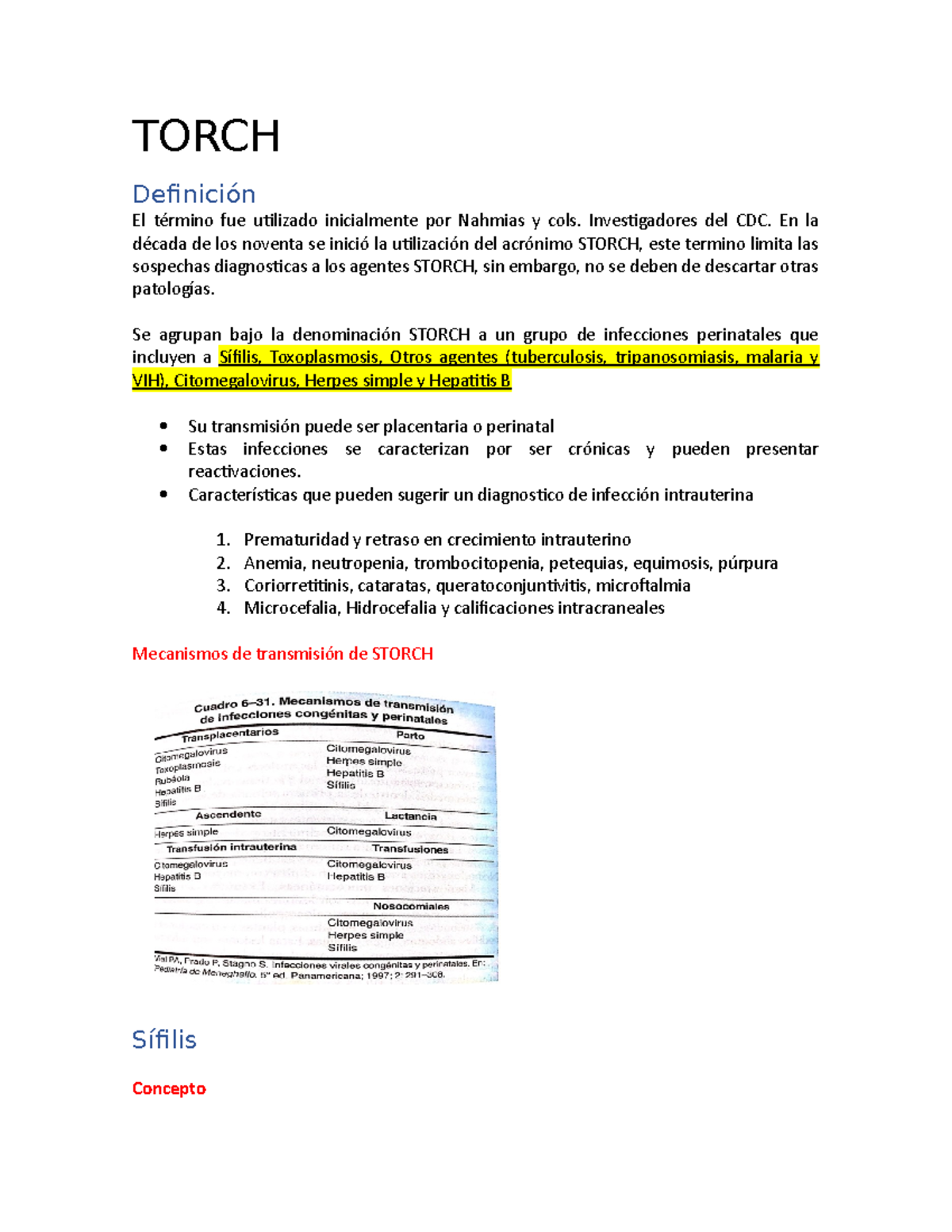 Torch Apuntes 1 TORCH Definición El término fue utilizado