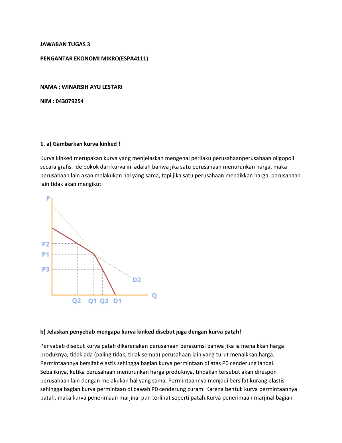 Tugas 3 Pengantar Ekonomi Mikro - JAWABAN TUGAS 3 PENGANTAR EKONOMI ...