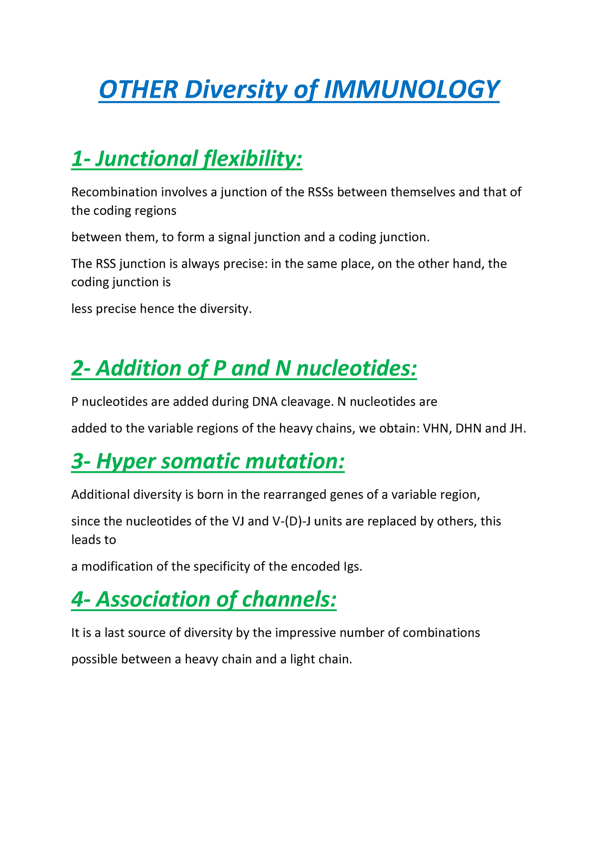 Other Diversity OF Immunology - OTHER Diversity Of IMMUNOLOGY 1 ...