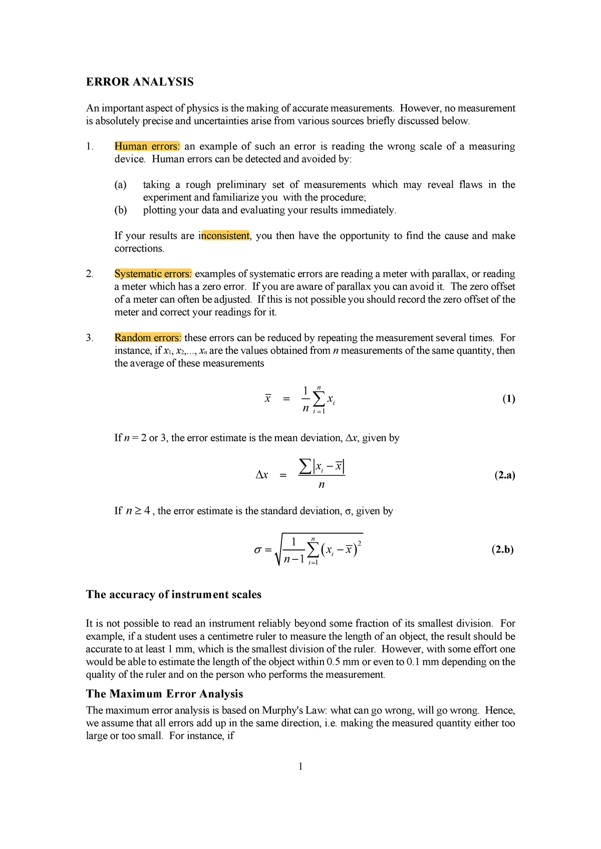 lab-notes-phys1000a-analysis-error-analysis-an-important-aspect-of