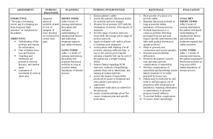 Nursing Hx and 13 areas - CLinical - I. NURSING PROCESS A. ASSESSMENT ...