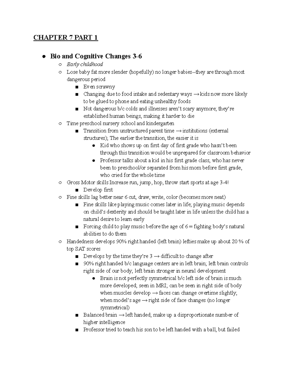 Chapter 7 Life Span Psych Study Guide - PSYC 304 - VCU - Studocu