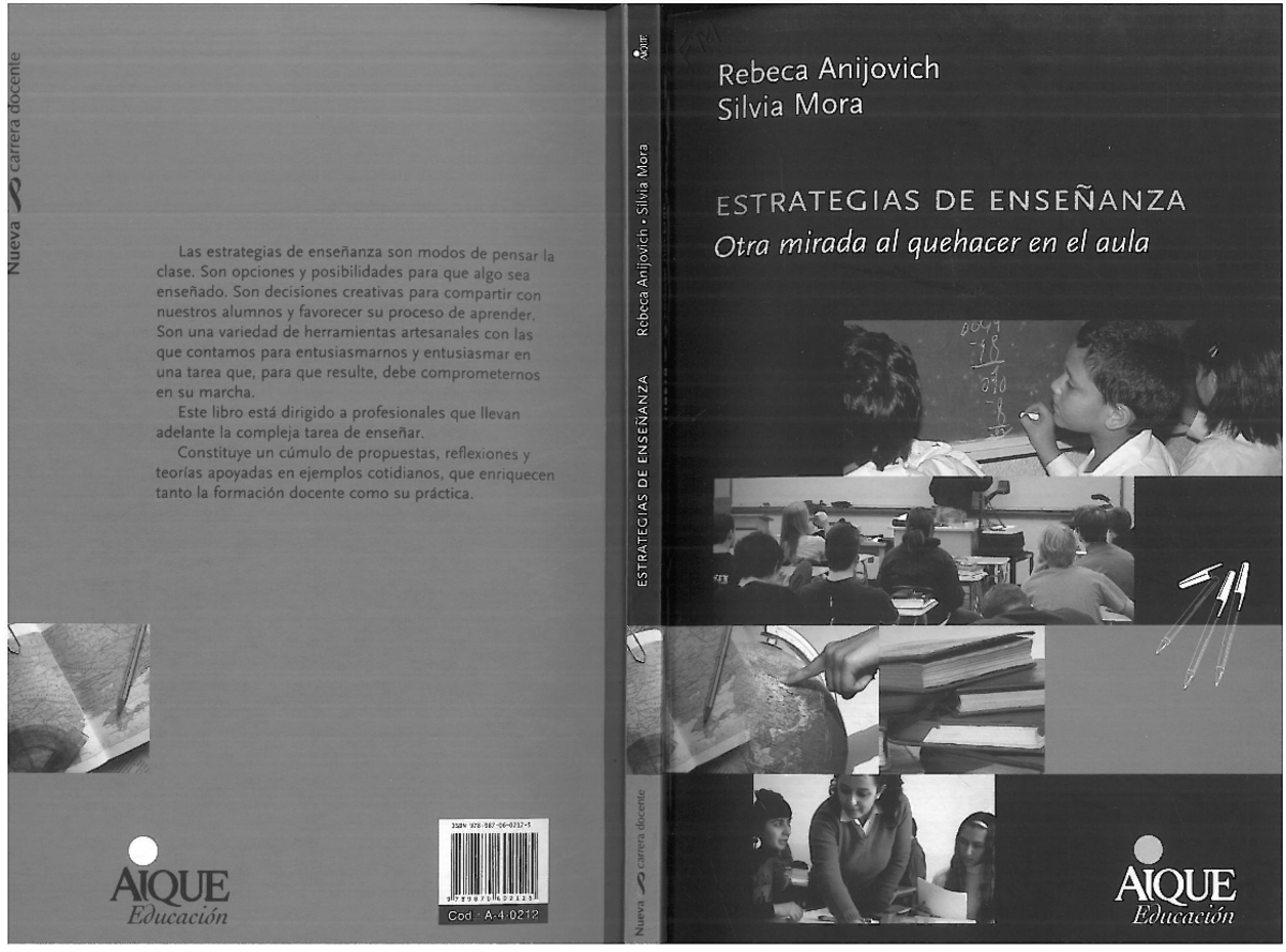 Anijovich. Estrategias de Enseñanza - Didáctica - Studocu