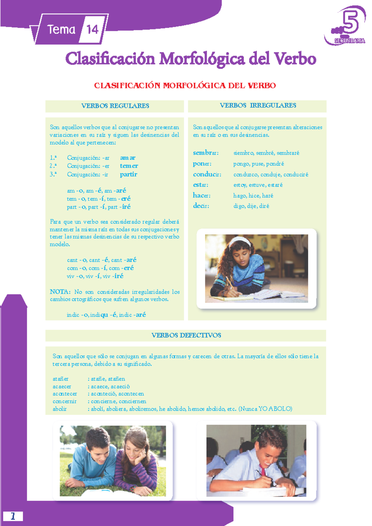 2.- Formato DE Temas - fefee - SECUNDARIA Tema 14 5 Clasificación ...