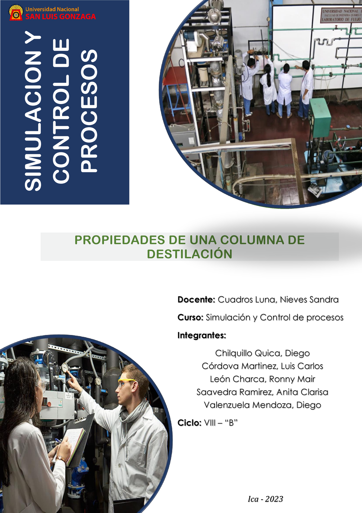 Columna De Destilacion - Practica - SIMULACION Y CONTROL DE PROCESOS ...