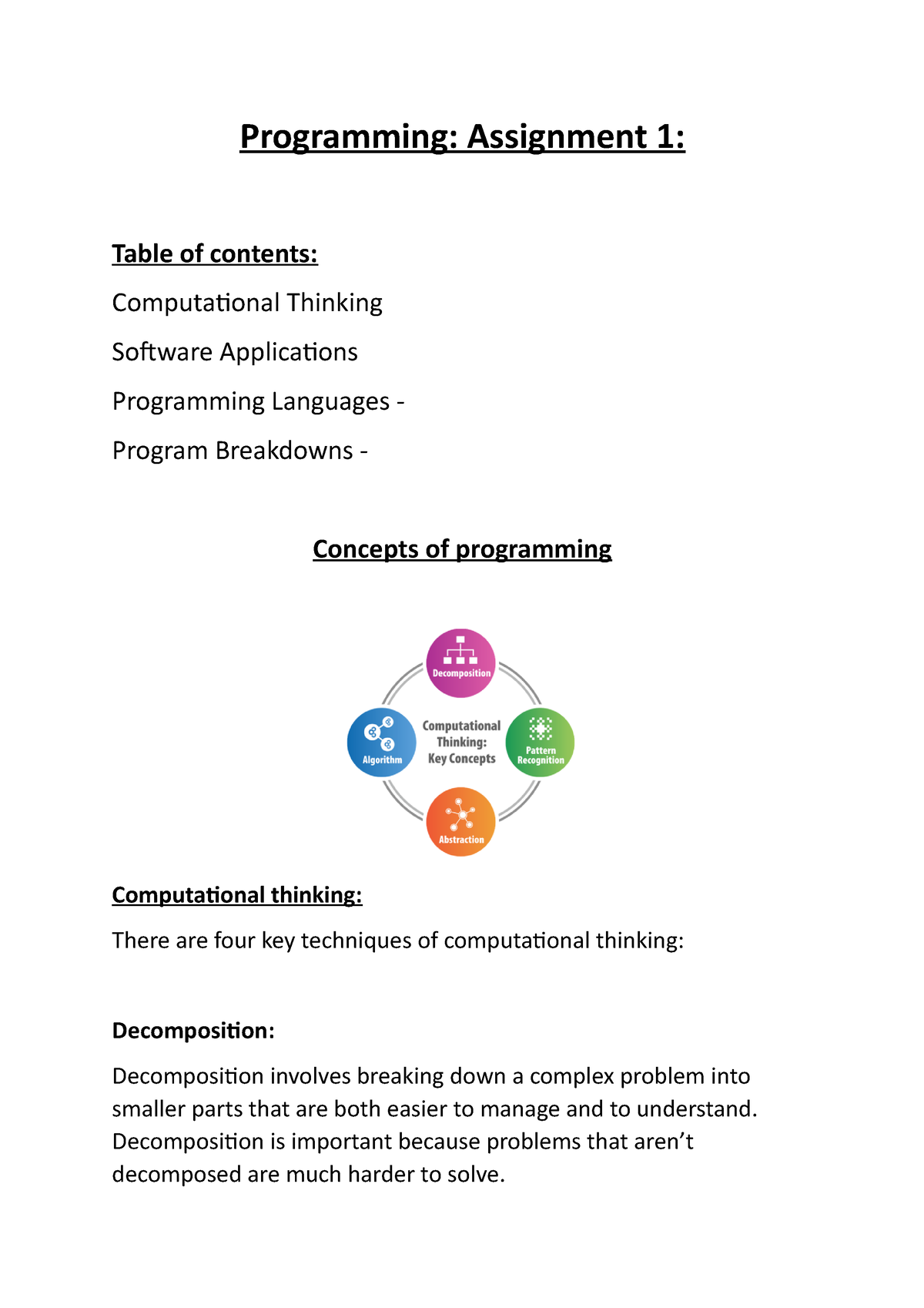 assignment in programming definition