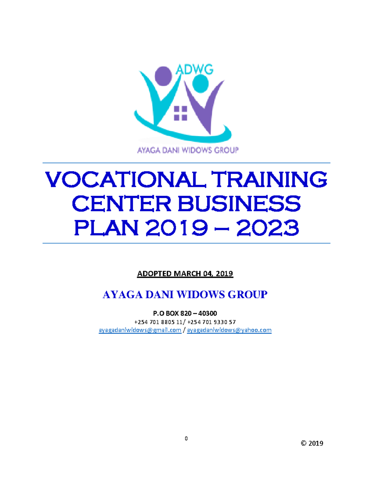 vocational training center business plan