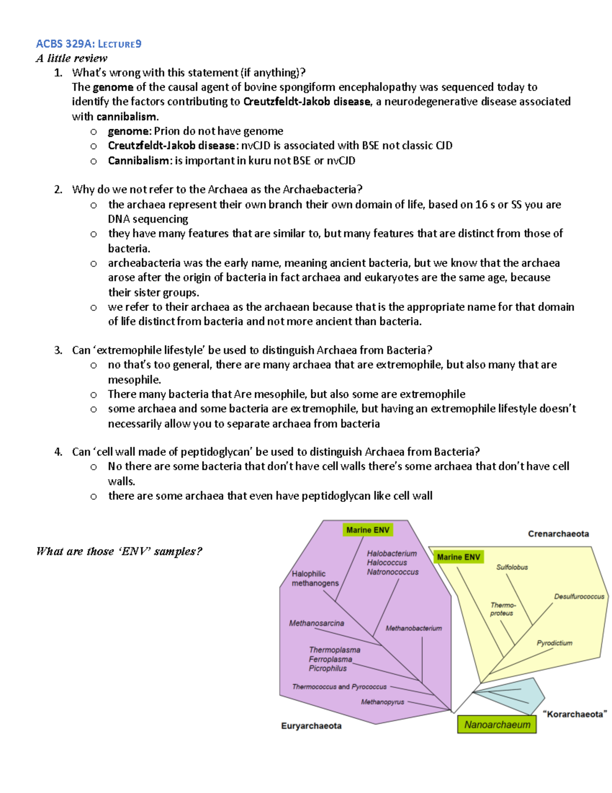 ACBS 329A- Lecture 9 - Elizabeth Arnold - A little review 1. What’s ...