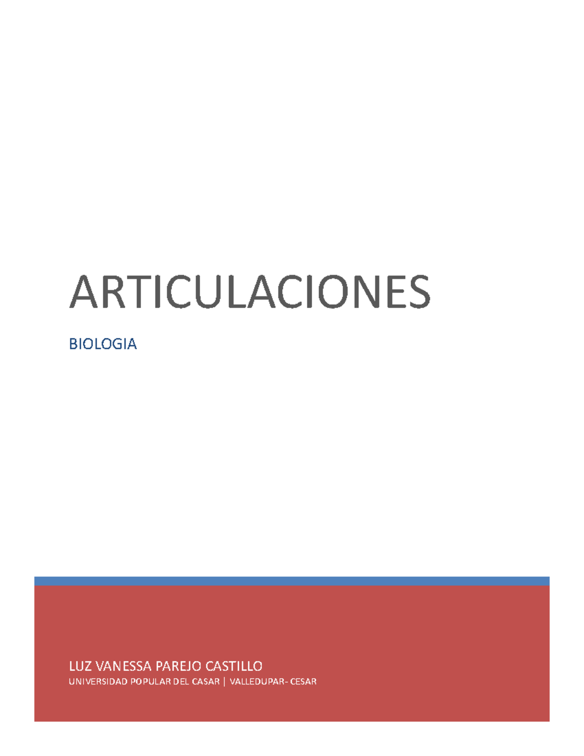 que es articulación biologia