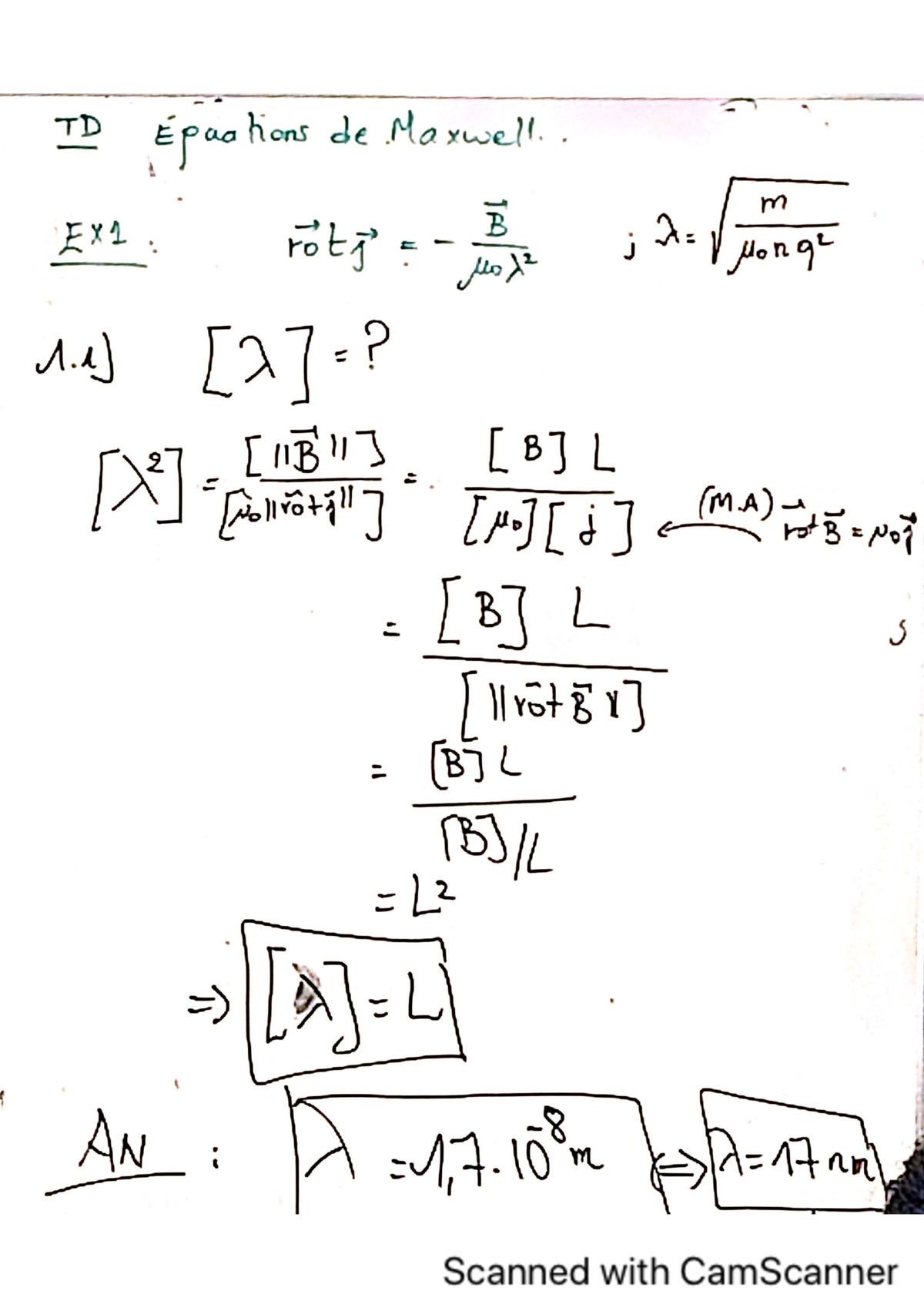 TD Eq. Maxwell Complet - Mathématiques - Studocu