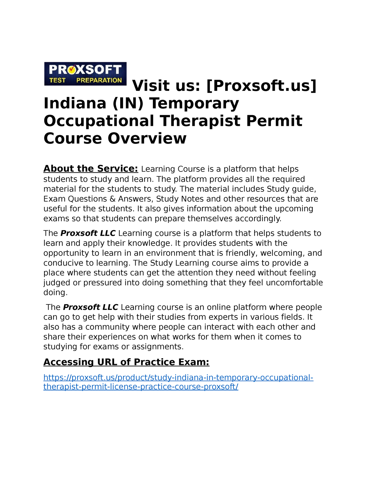 Indiana IN Temporary Occupational Therapist Permit Practice Course   Thumb 1200 1553 