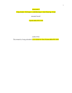 MBA-FPX5008 Assessment 2-1 - Copy - Using Analytic Techniques To Add ...