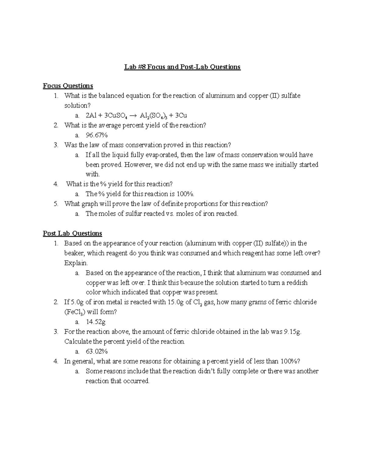 Lab 8 post qs focus - Lab #8 Focus and Post-Lab Questions Focus ...