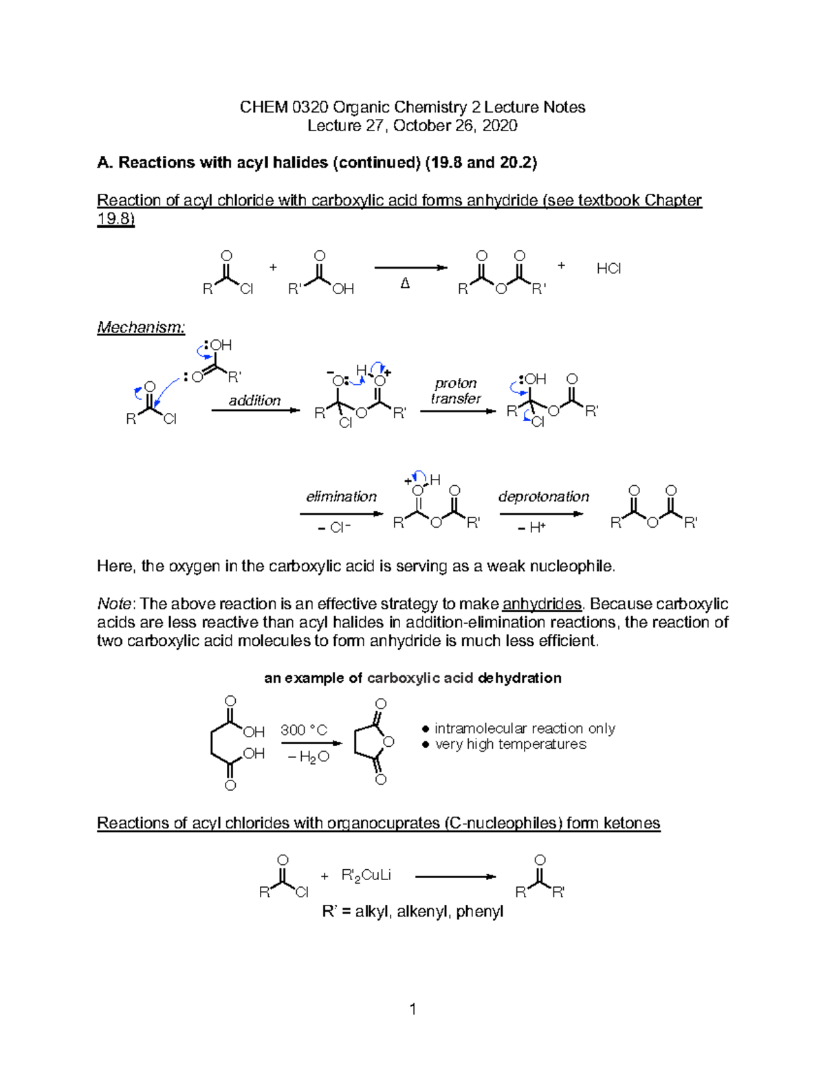 Lec27-notes-Oct26 - peng - CHEM 0320 Organic Chemistry 2 Lecture Notes ...