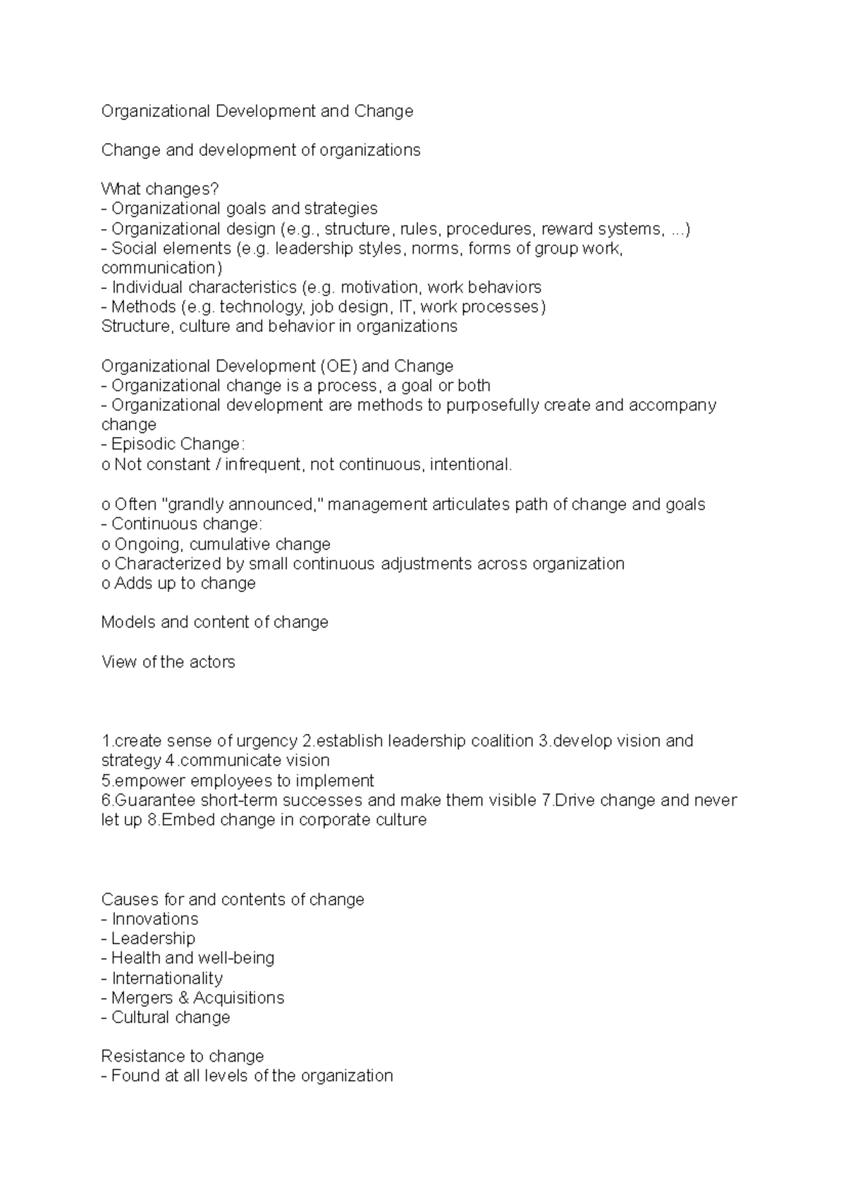 Organizational Development and Change - , structure, rules, procedures ...