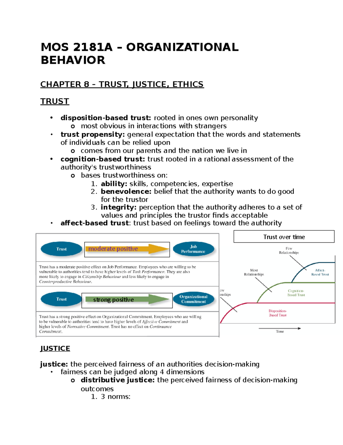 MOS 2181A ch. 8 notes - MOS 2181A – ORGANIZATIONAL BEHAVIOR CHAPTER 8 ...