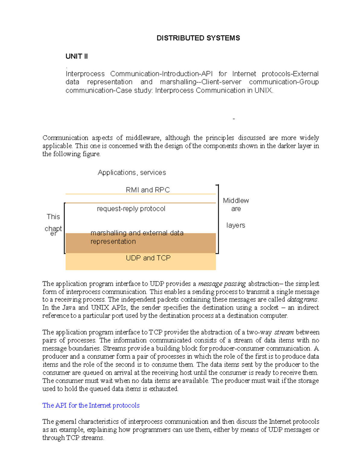 CS2056 DS UNIT1 Notes - lecture - DISTRIBUTED SYSTEMS UNIT II ...