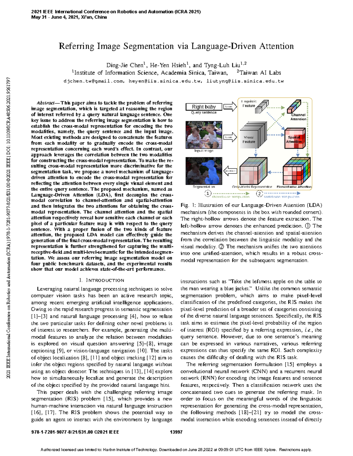 Referring Image Segmentation via Language-Driven Attention - sinica ...