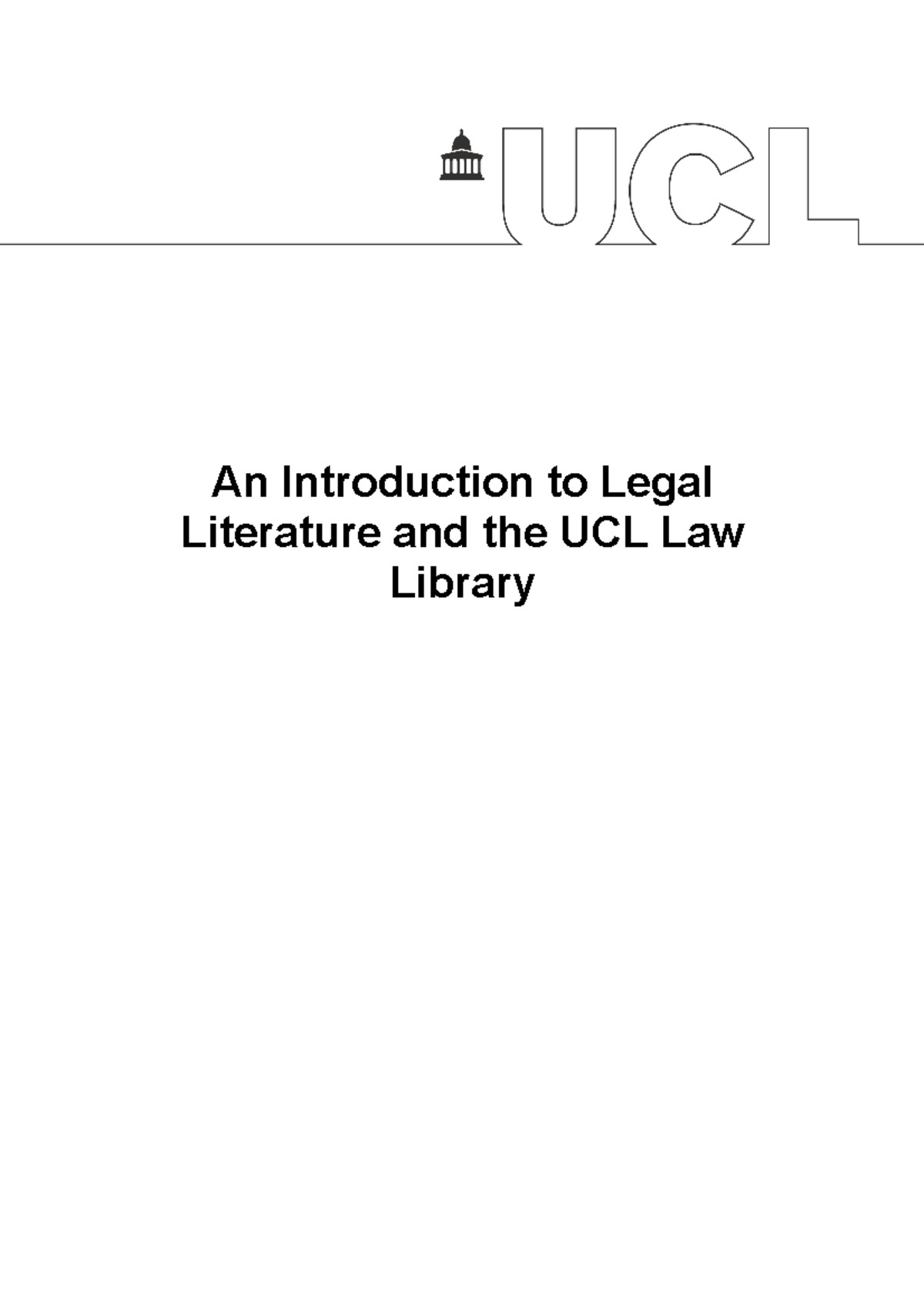 LLB Introduction to Legal Literature 20-21 - An Introduction to Legal ...