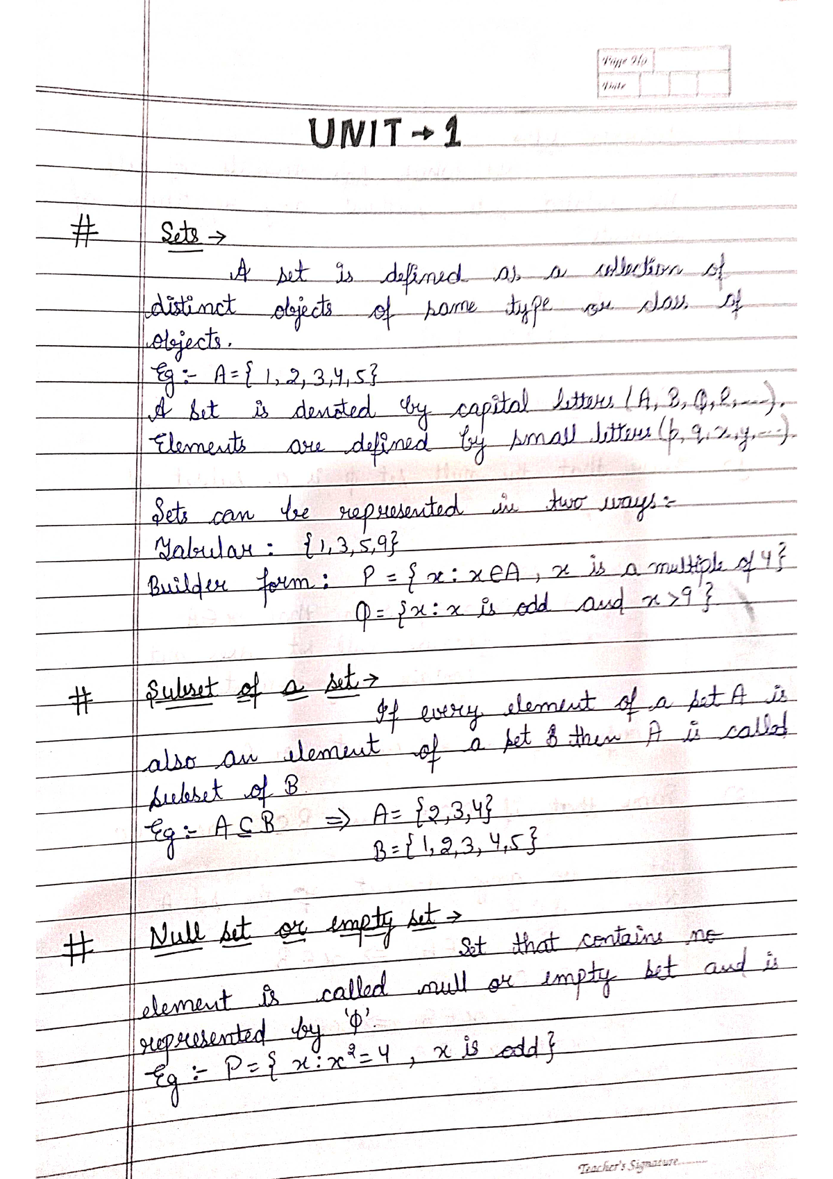 Sets - Notes - BTech - Studocu