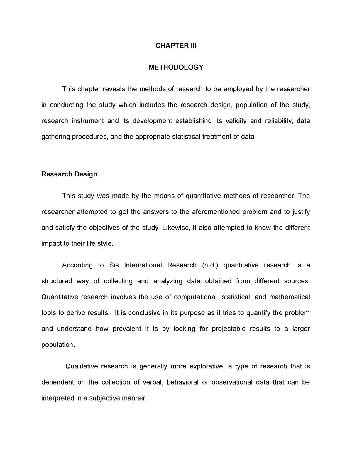 Chapter 3 CHAPTER III METHODOLOGY This Chapter Reveals The Methods Of 