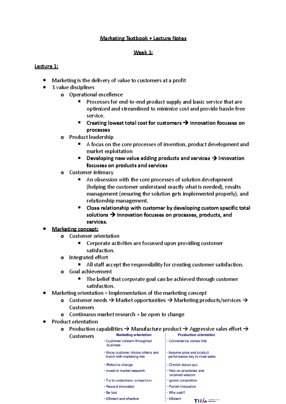 Lecture Notes Marketing - Marketing Textbook + Lecture Notes Week 1 ...