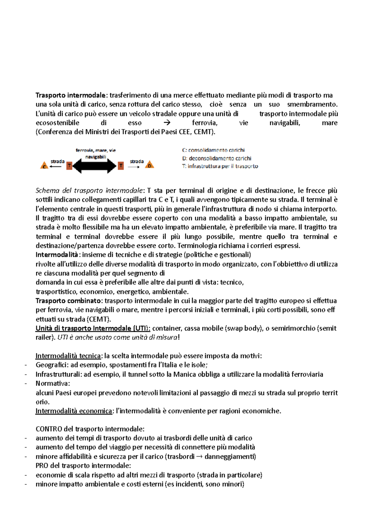 V Trasporto Intermodale Lunit Di Carico Pu Essere Un Veicolo Stradale Oppure Una Unit Di