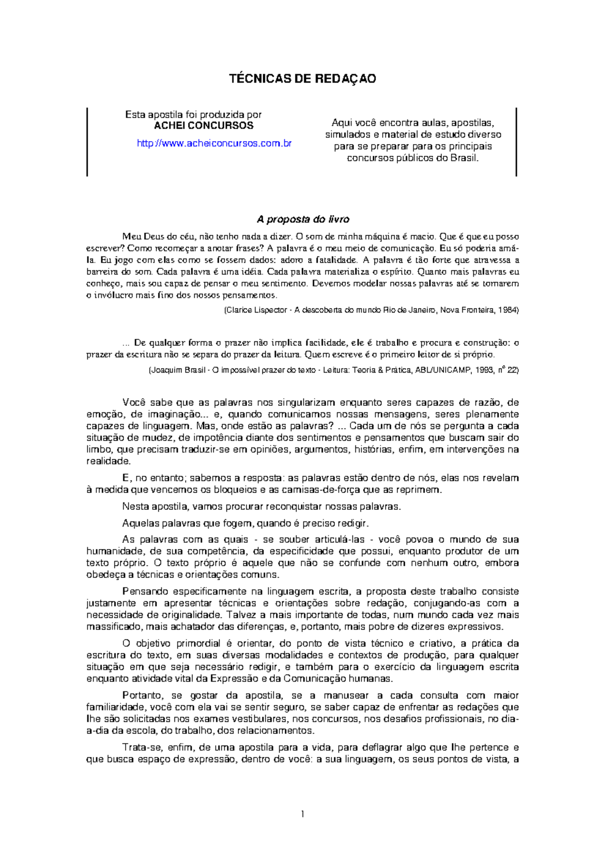Tecnicas de Redacao - resumo de técnicas de redação. - TÉCNICAS DE ...