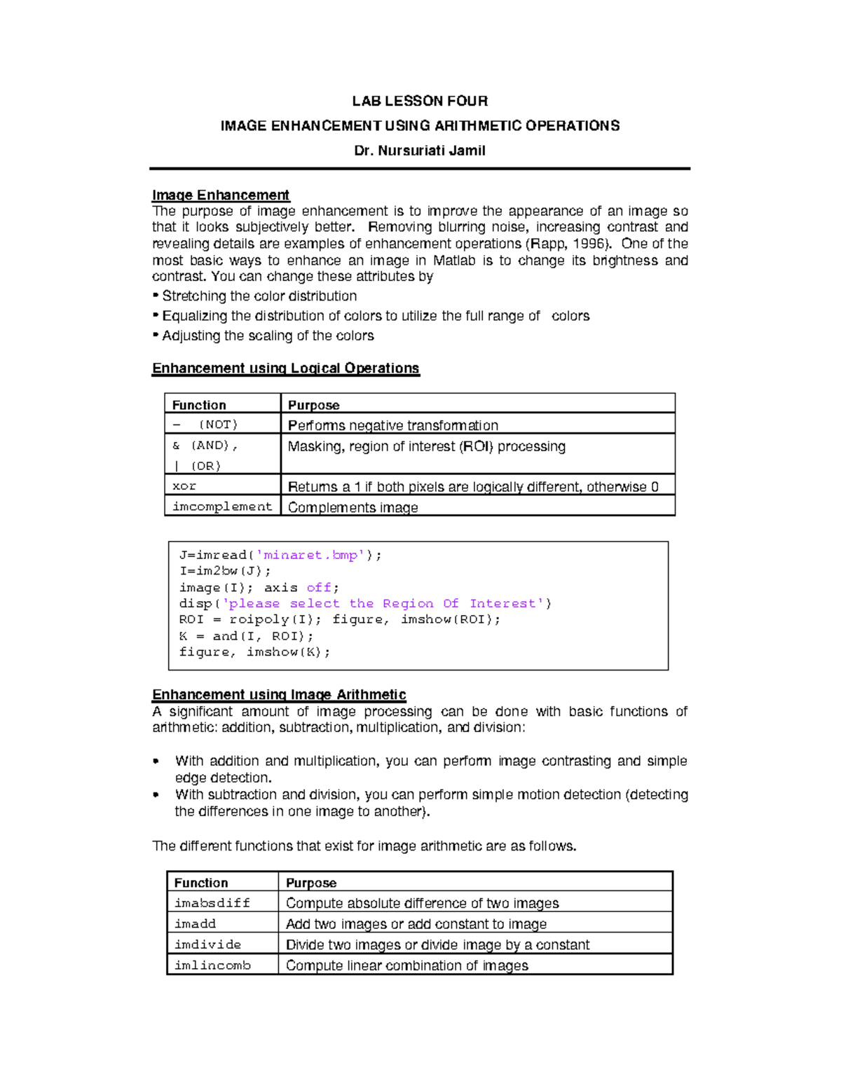 LAB Lesson FOUR - Exercise/Assignment - LAB LESSON FOUR IMAGE ...