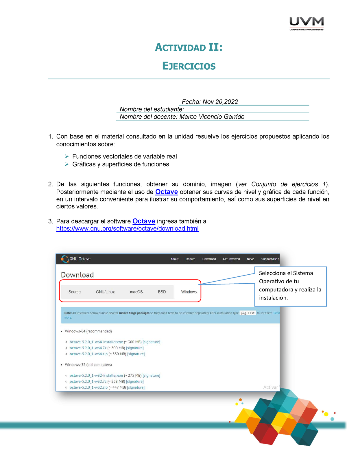 Actividad 2 Ejercicios Calculo Vectorial - ACTIVIDAD II: EJERCICIOS ...