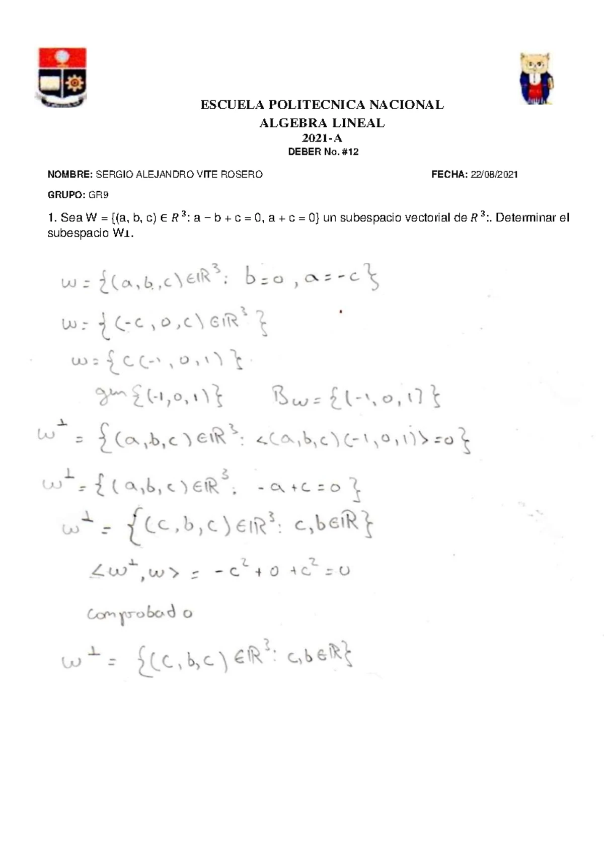 Control Semana 5 - Álgebra Lineal - Studocu