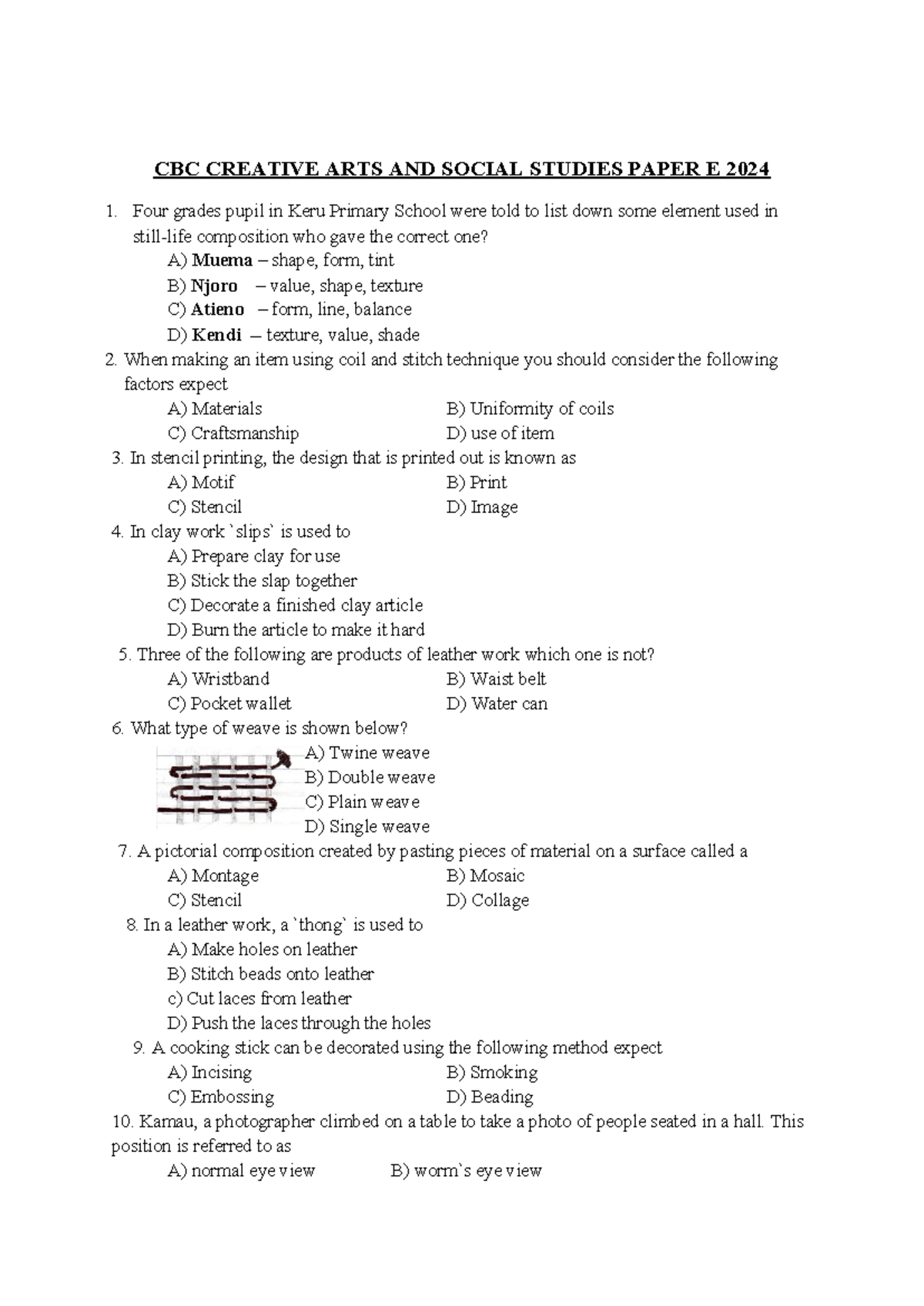 SST Paper E 2024 NOTES FOR ACCOUNTING CBC CREATIVE ARTS AND SOCIAL