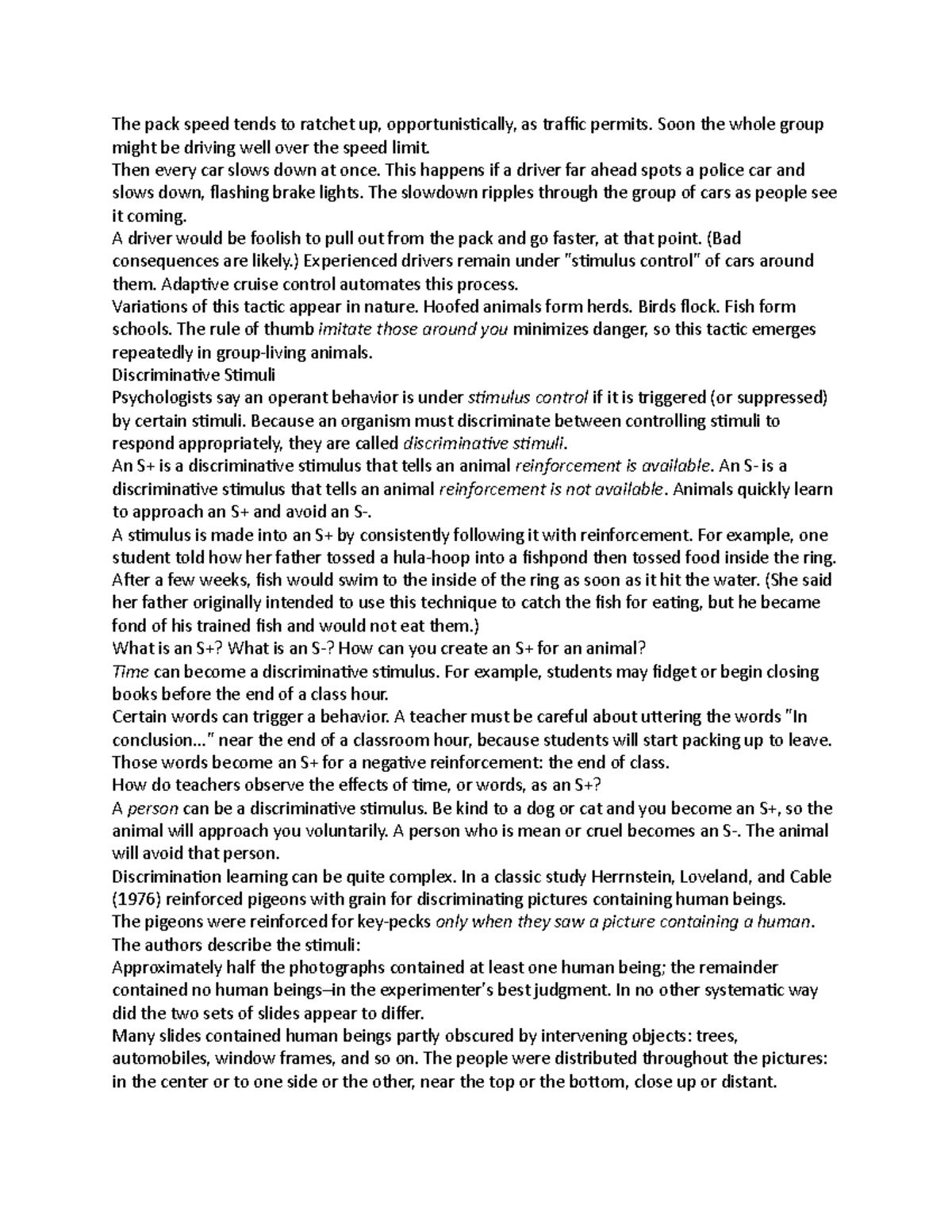 Psyc notes 28 psyc100 lecture practice The pack speed tends to ratchet up, opportunistically