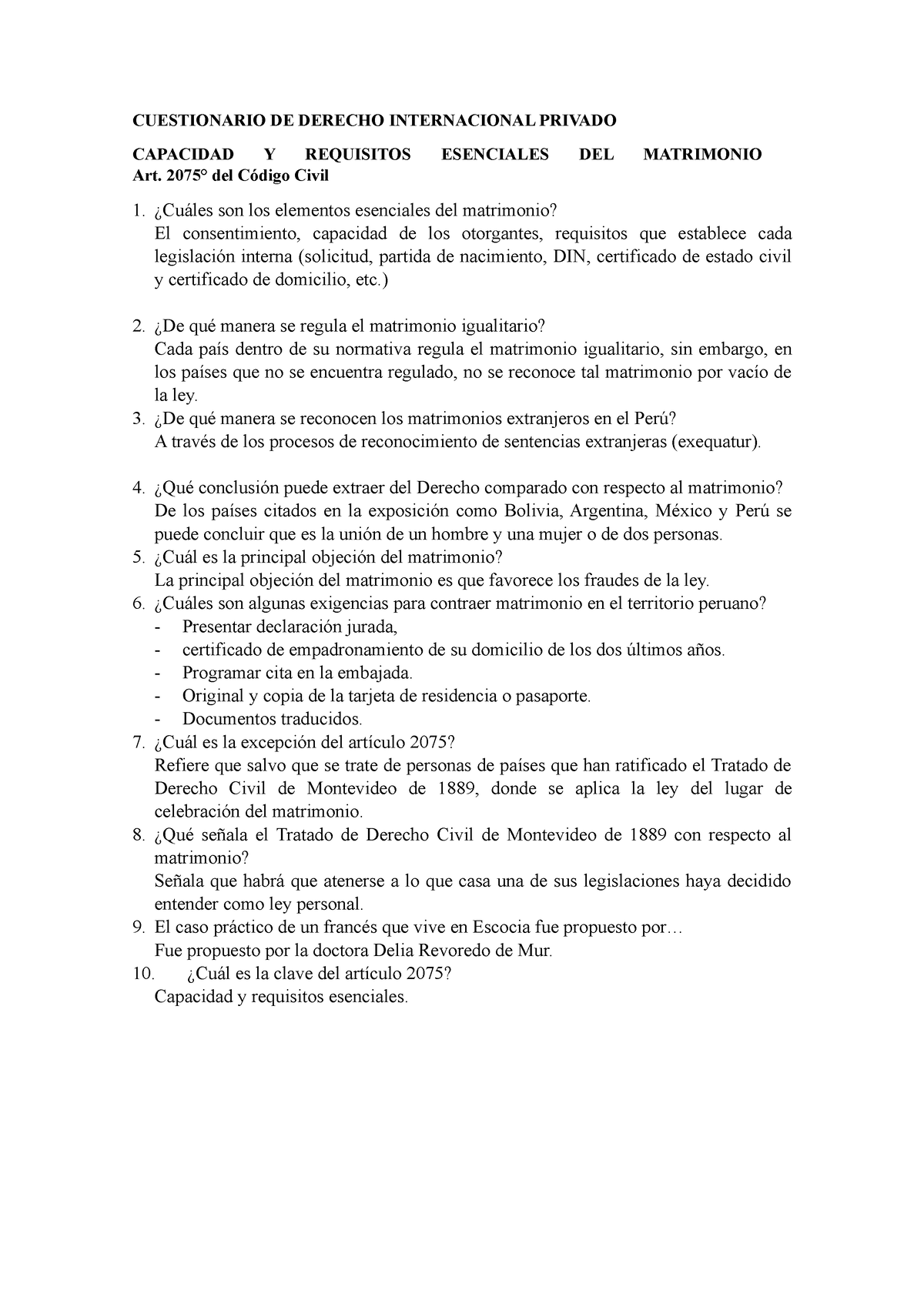 2do Cuestionario De Derecho Internacional Privado Cuestionario De Derecho Internacional 9010