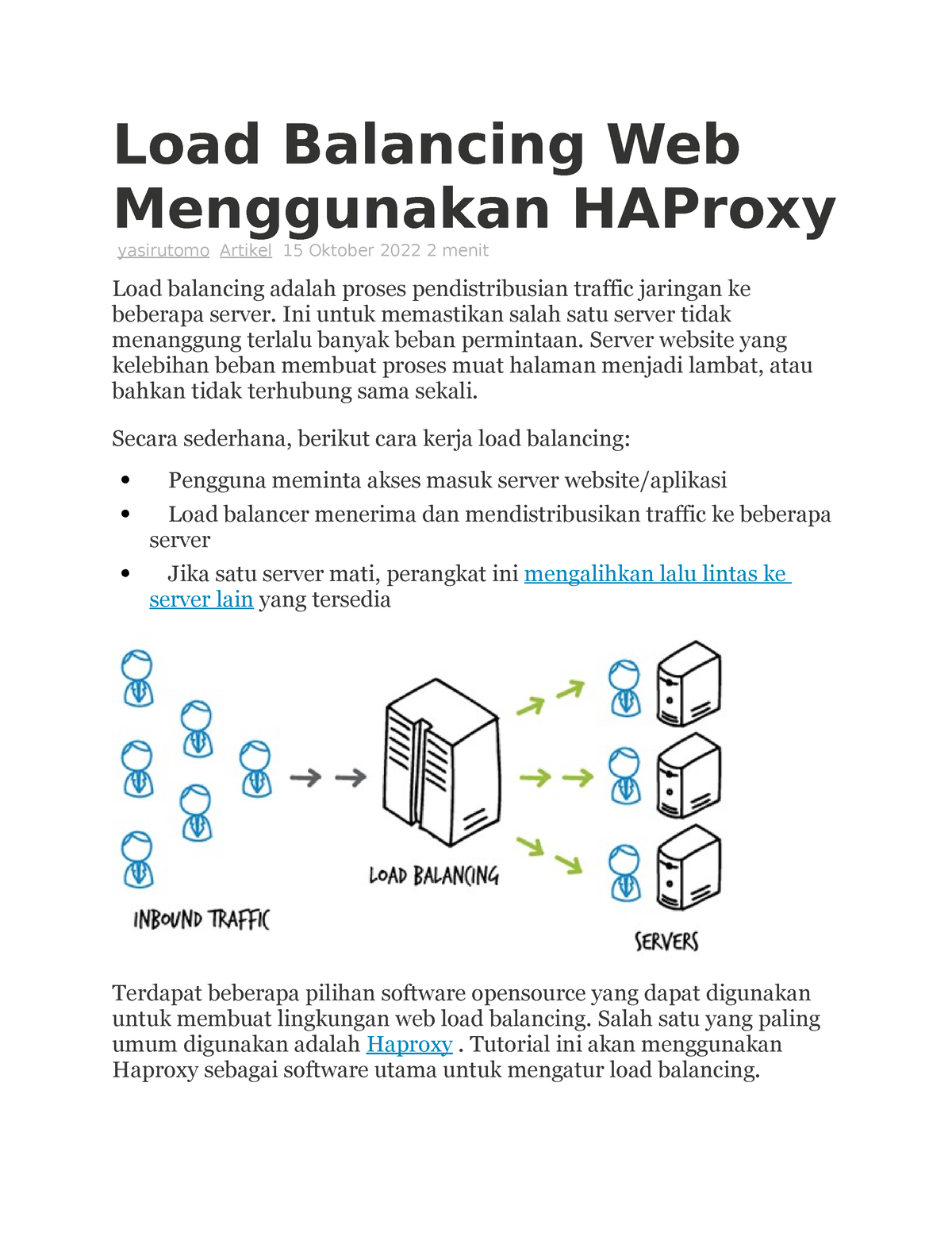 Load Balancing Web Menggunakan HAProxy - Load Balancing Web Menggunakan ...