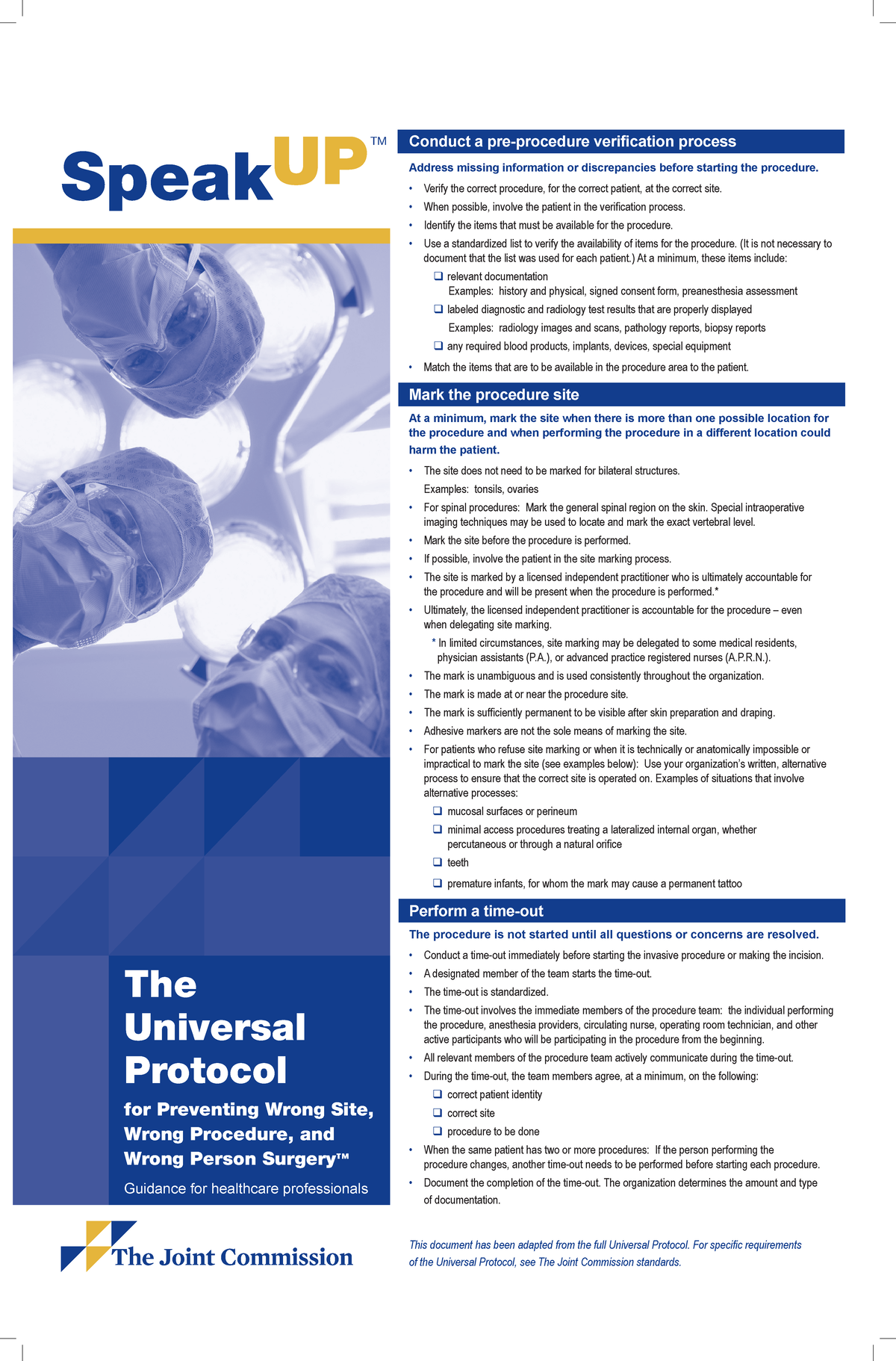 Universal+Protocol+Poster 1 - SpeakUP TM The Universal Protocol for