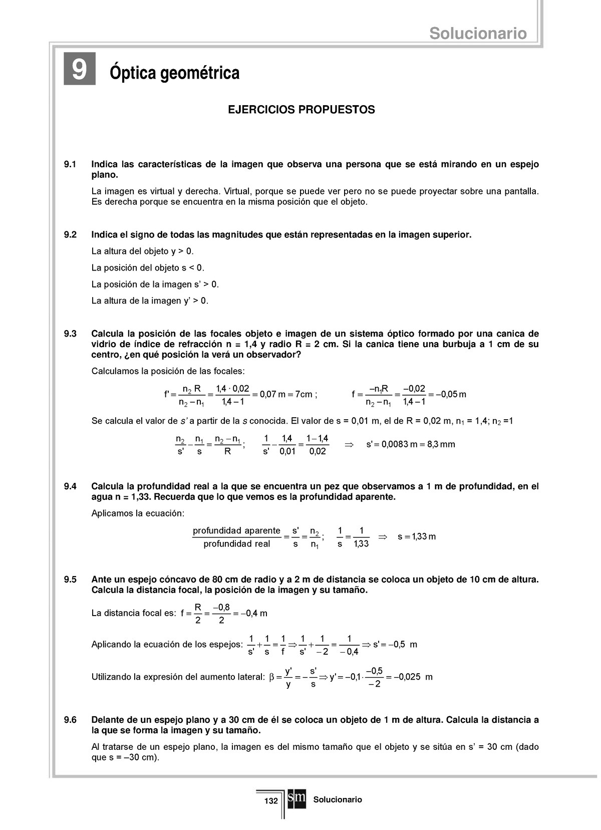 B2 Fisica U9 Optica-geometrica - Solucionario Solucionario 9 Óptica ...