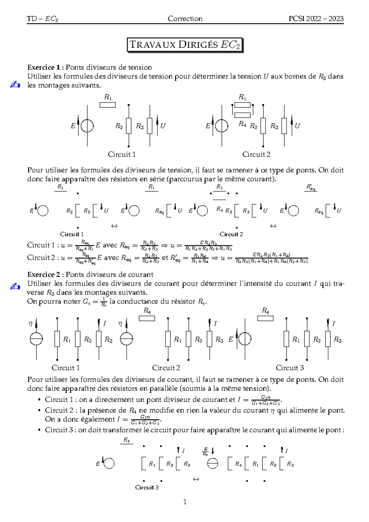 C TD EC02 - C TD EC02 - C TD EC02 - TRAVAUX DIRIGÉS EC 2 ####### b ...