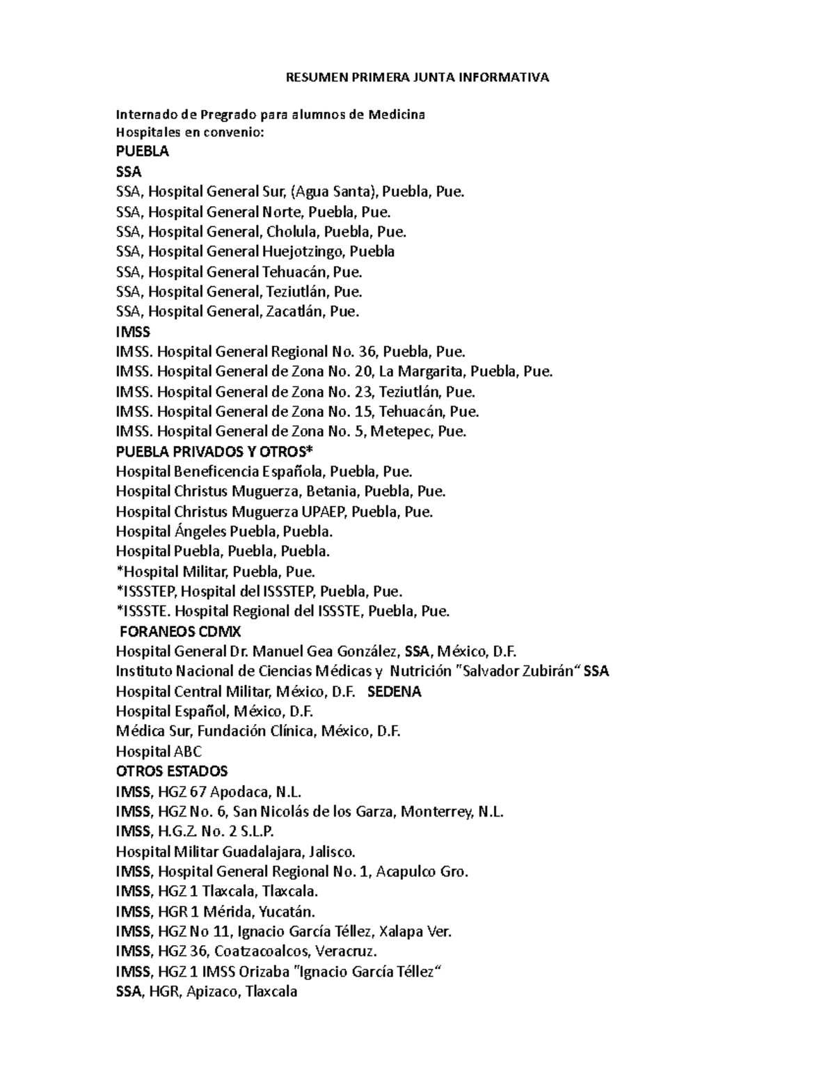 P18 resumen junta ip - Apuntes - RESUMEN PRIMERA JUNTA INFORMATIVA ...