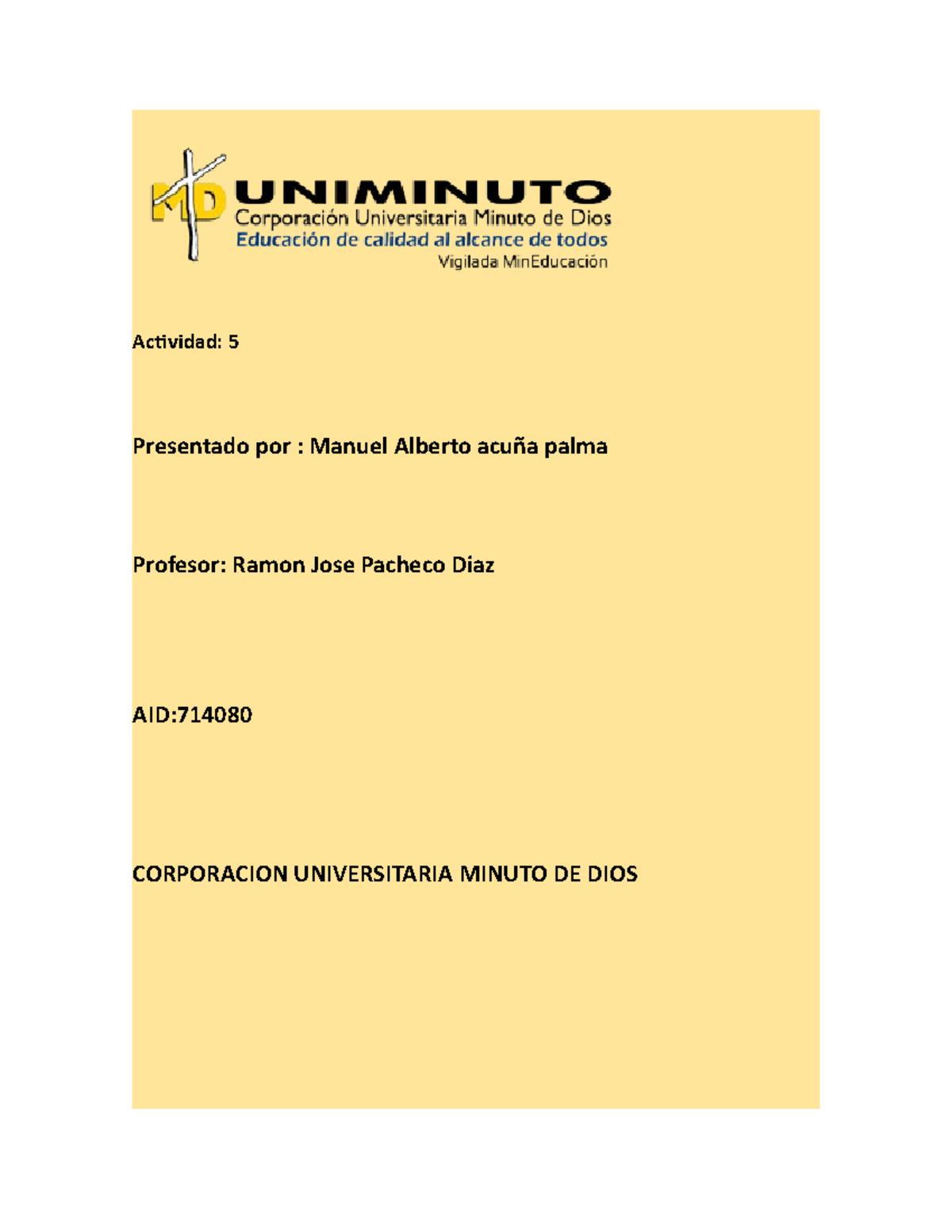 Actividad 5 Estrategias - Actividad: 5 Presentado Por : Manuel Alberto ...