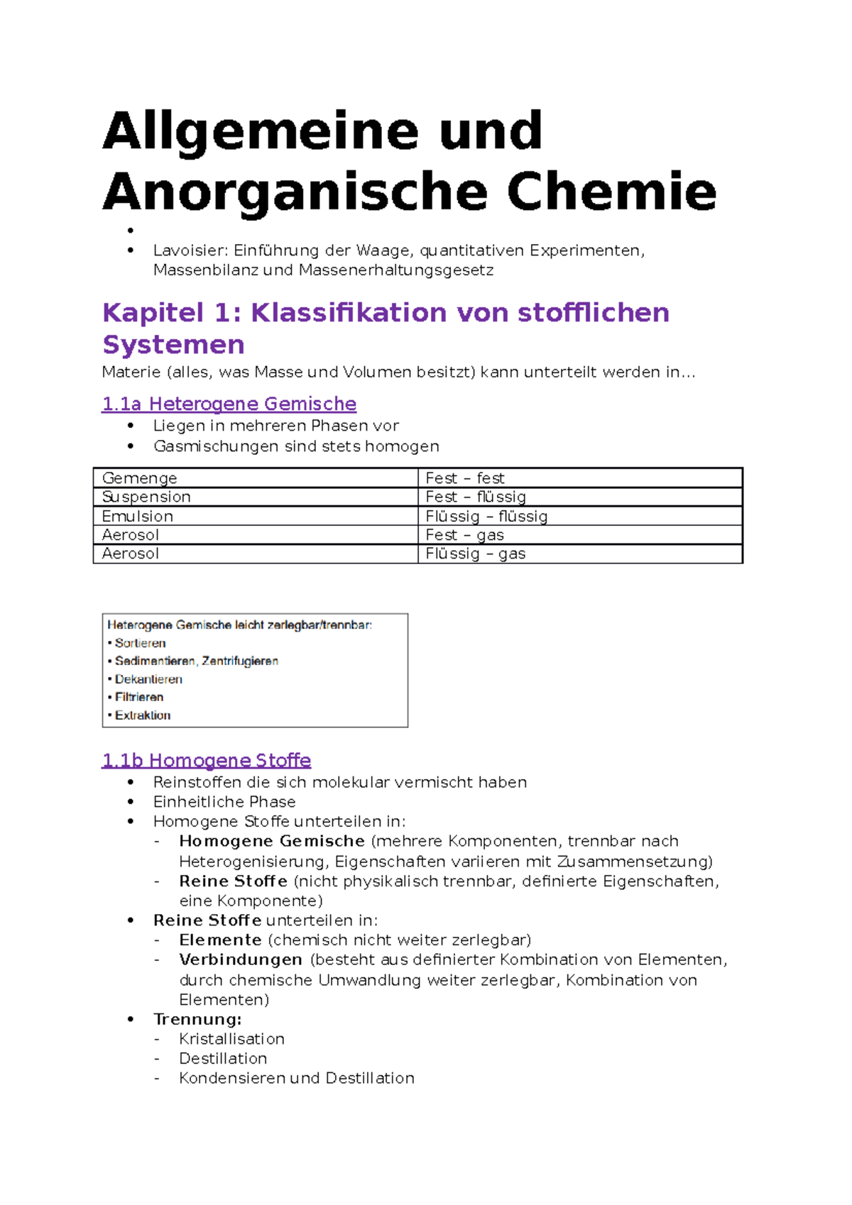 Allgemeine und Anorganische Chemie - Allgemeine und Anorganische Chemie