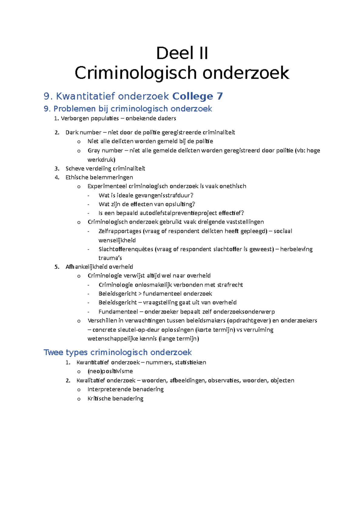 Crim Deel-II - Samenvatting Deel II Inleiding In De Criminologie - Deel ...