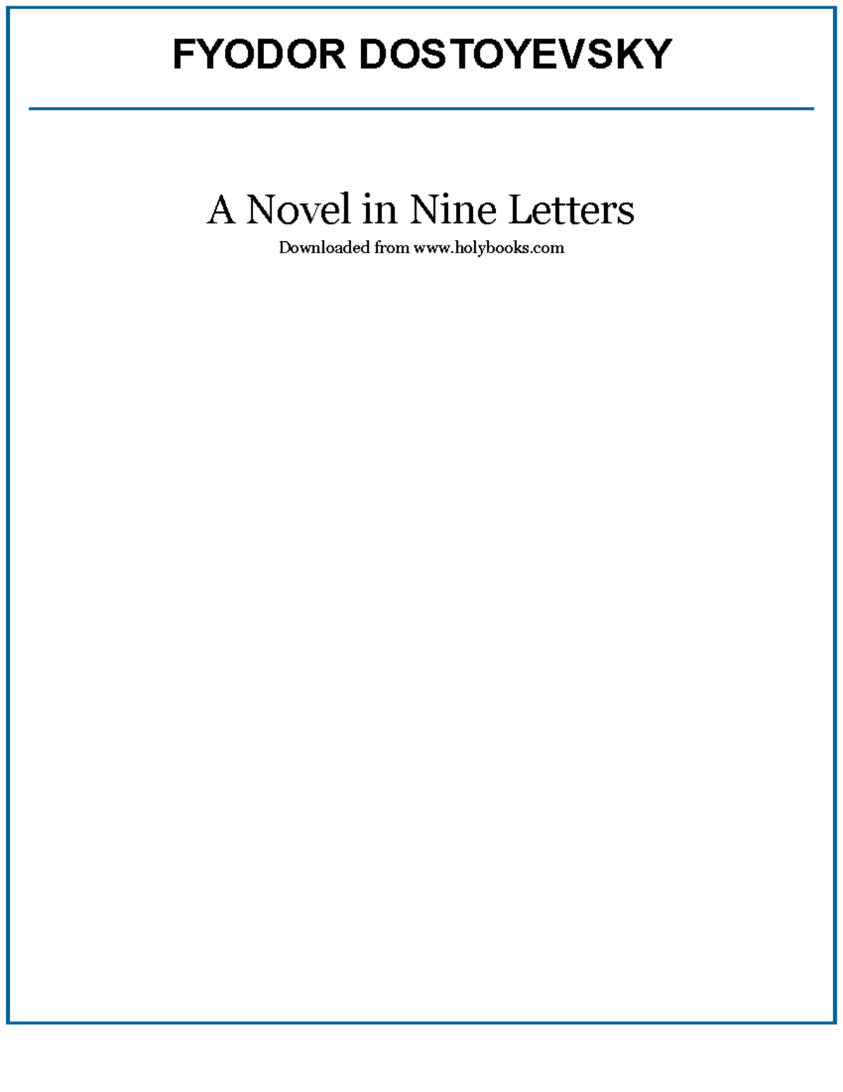 A Novel in Nine Letters - kds - A Novel in Nine Letters Downloaded from ...